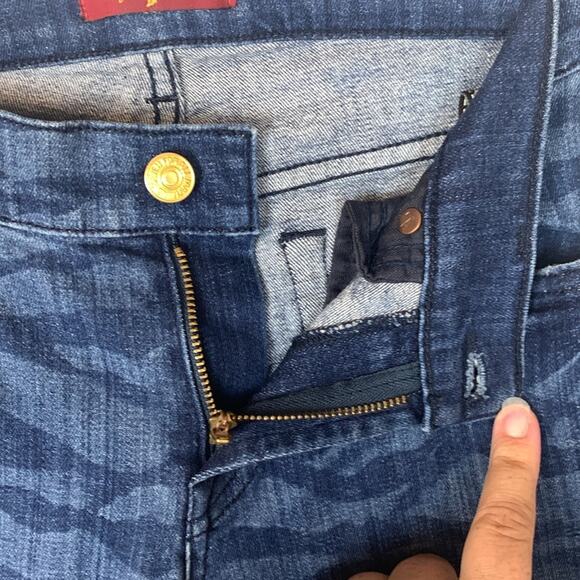 7 for all mankind womens size 26 zebra print skinny jeans - Picture 7 of 8